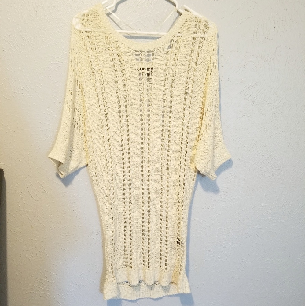 Express Cream Swim Suit Coverup